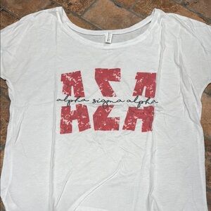 Bella Canvas White and Red Graphic Tee